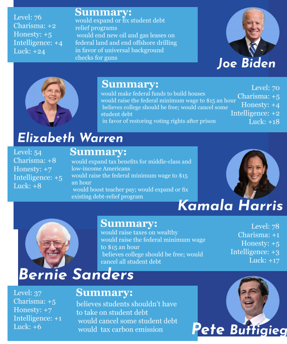 Choose your character: democratic candidate edition