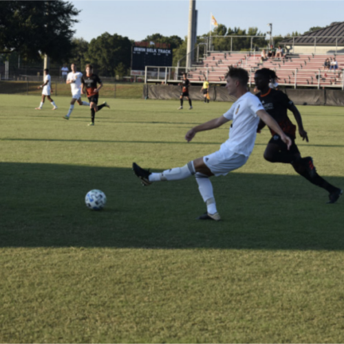 Men’s soccer earns first win at home