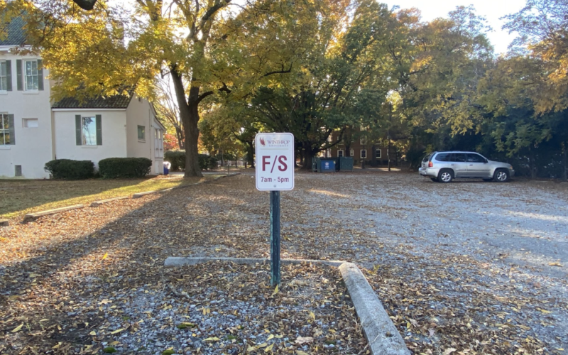 Faculty and staff parking on Winthrop’s campus