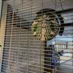 Starbucks entrance closed off