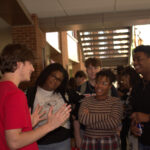 Winthrop College Republicans President and speaks with students.