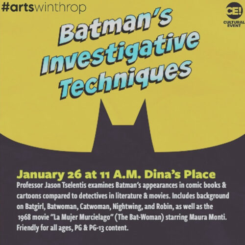 Professor Jason Tselentis hosts Batman-themed cultural event