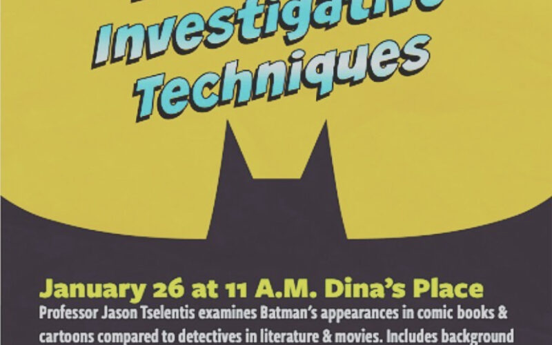 Professor Jason Tselentis hosts Batman-themed cultural event