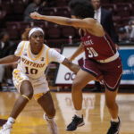 Jada Ryce plays offense against SC State. Courtesy