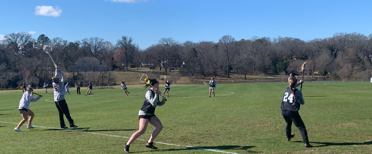 Winthrop LAX works to become a deadlier offense with these passing drills / Photo via Maliik Cooper