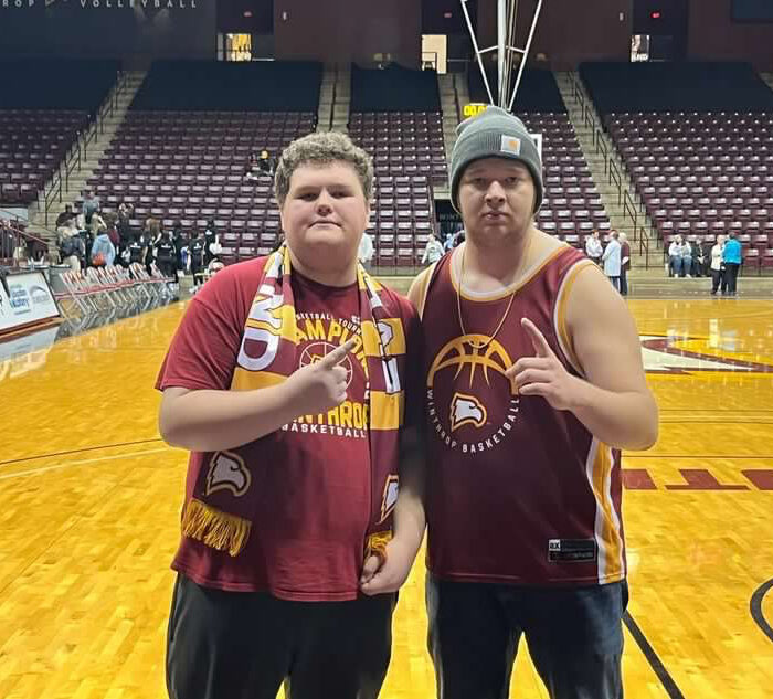 Best friends Josh and Alex are the heart of Winthrop’s student section