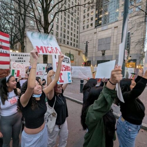 Winthrop Students Protest Trump Administration Led ICE Raids in Charlotte