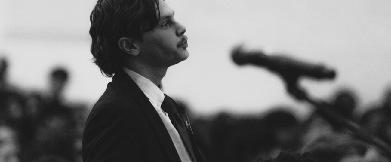 Photo By Jackson Stanton Sam Crouch debates for his country