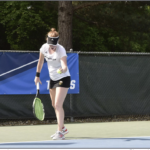 Photo via winthrop.edu Winthrop Tennis player prepares to serve