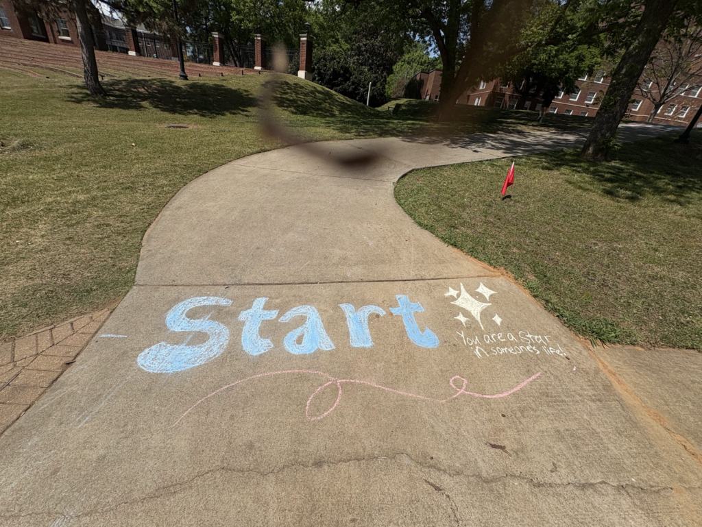 Students Participate in a Suicide Prevention Event on Campus