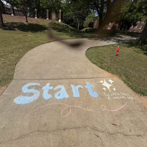 Students Participate in a Suicide Prevention Event on Campus
