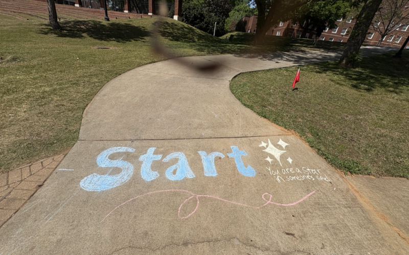 Students Participate in a Suicide Prevention Event on Campus